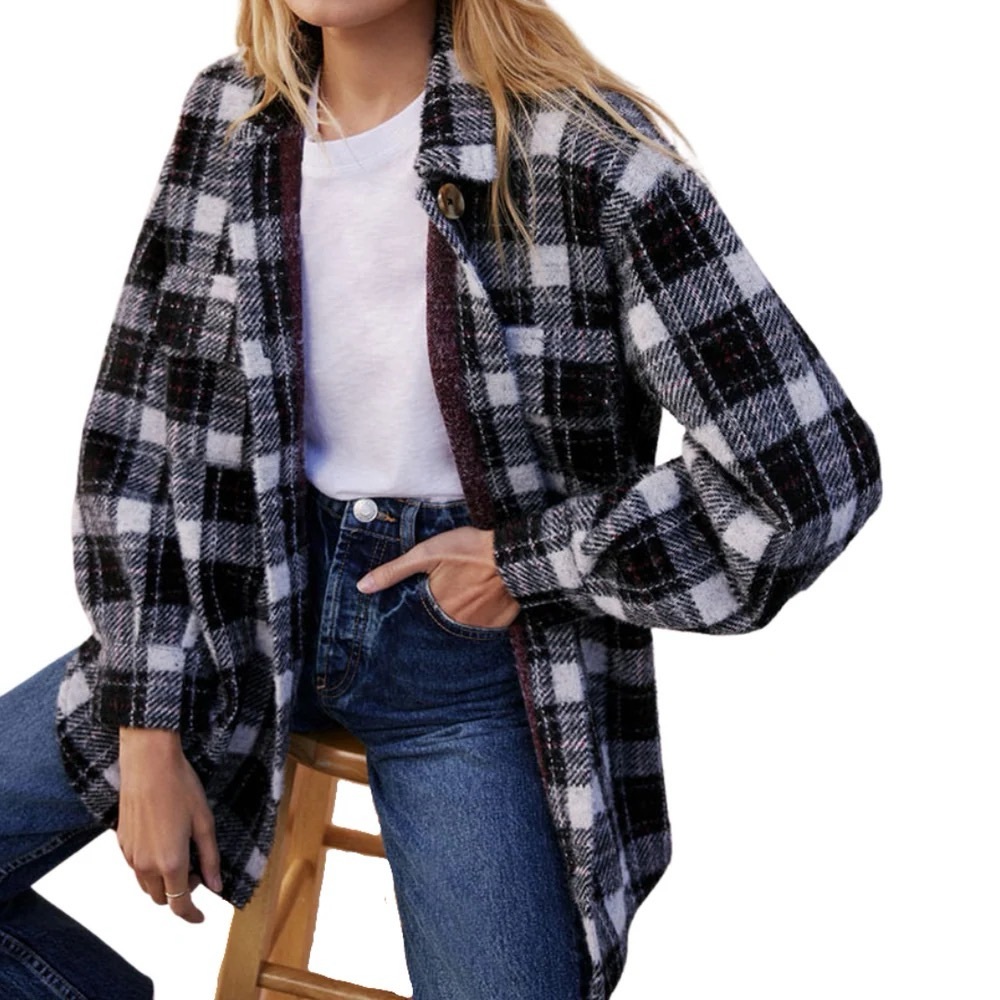 Z Supply Plaid Tucker Shirt Jacket In White
